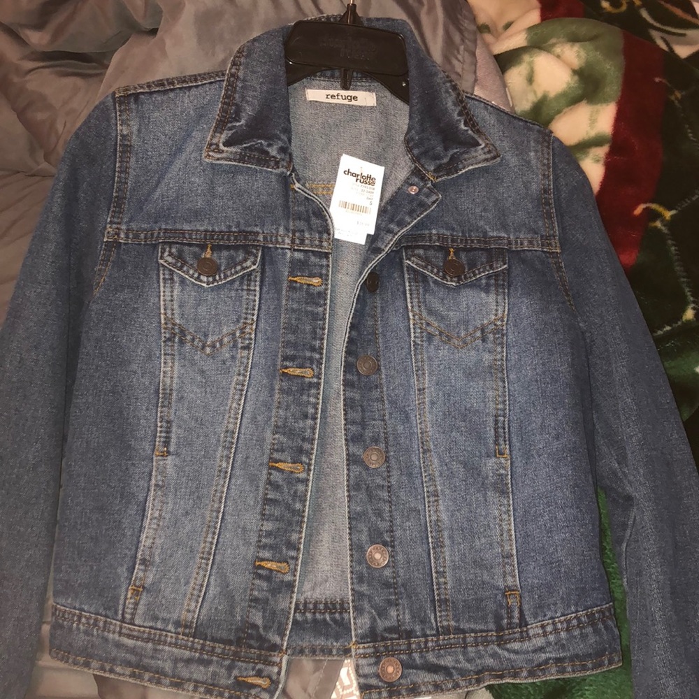 Dark blue jean jacket from Charlotte Russe